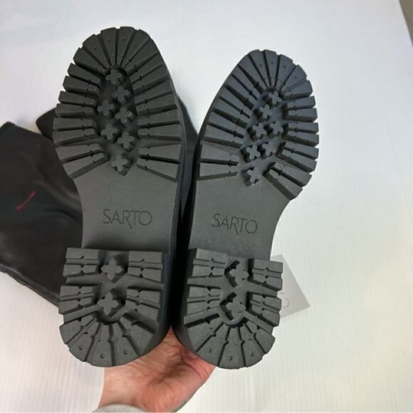 Franco Sarto Boots womens size 7 black fera knee high - Picture 10 of 11